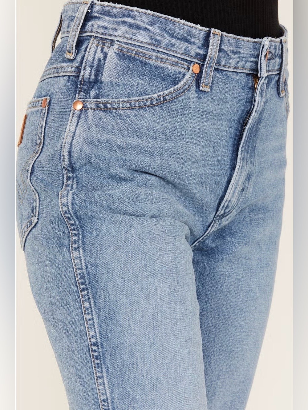 Wrangler Wild West High Rise Straight Jeans 603 Light Wash 27x28 - Picture 3 of 15